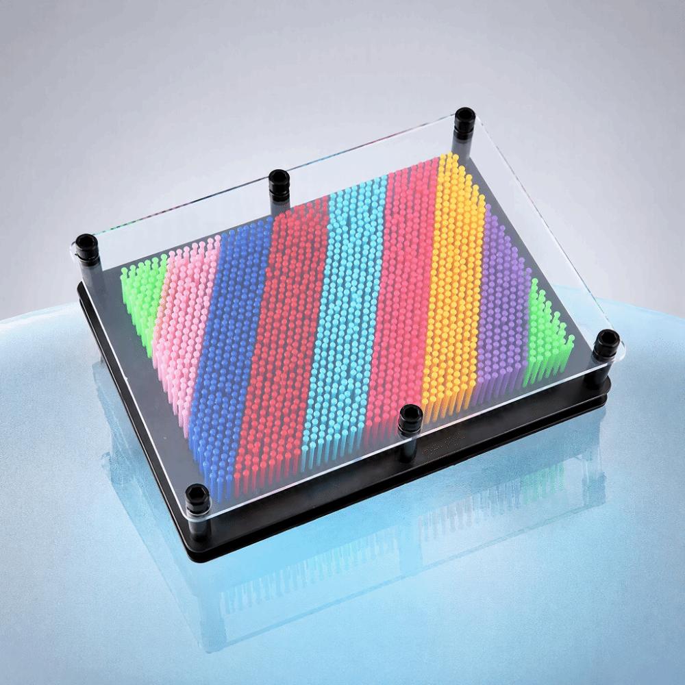 3D Effect Pin Art Toy Novel Design 3D Pin Sculpture Interactive Pin Art Board Stress Relief