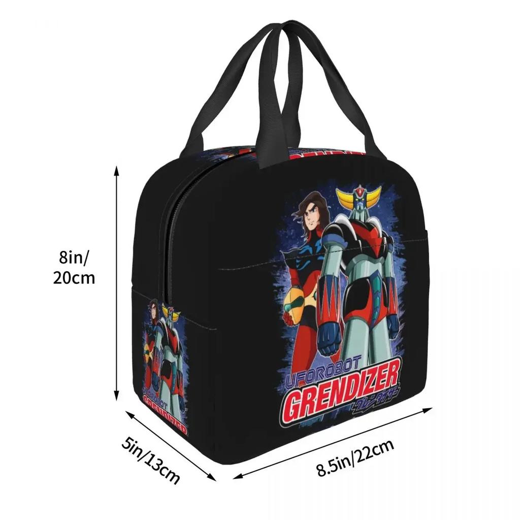 Goldorak Grendizer Actarus Isolierte Lunchtasche für Picknick UFO Roboter Goldrake Auslaufsicher Thermokühltasche Bento Box Frauen Kinder