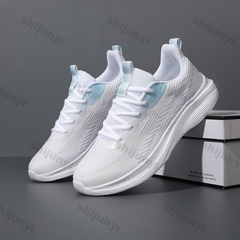 Chaussures de Course pour Couple Été Maille Respirante Antidérapantes Baskets Homme Légères Confortables Mode Chaussures Vulcanisées Femme