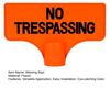 No Trespassing Sign Orange Purple Property Warning Sign Weather Resistant Highly Visible Outdoor Marker Sign for T-Post Mount Farms Construction Sites