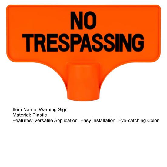 No Trespassing Sign Orange Purple Property Warning Sign Weather Resistant Highly Visible Outdoor Marker Sign for T-Post Mount Farms Construction Sites