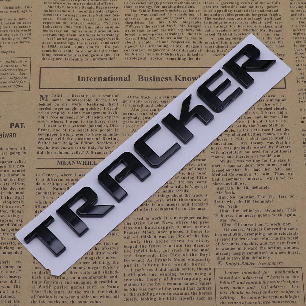 AABJZ1 Chevrolet TRACKER ABS Car Rear Letter Logo Sticker Rear Bumper Tail Door Trunk Sticker Car Emblem sticker styling Accessories