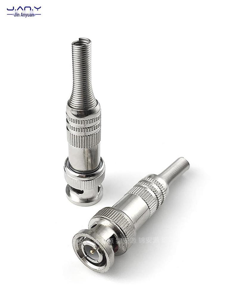 BNC Male Solderless Connector for 75-2 AV Signal Cable, SDI, Security Camera Q9 Metal Head