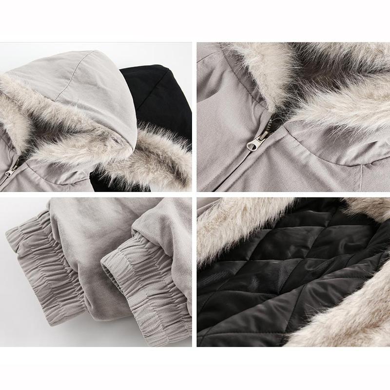 Harajuku Warme Jacke Herren Damen Retro Jacke Locker Punk Pelzjacke