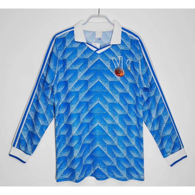 AC retro long-sleeved jersey England Paris France football jersey