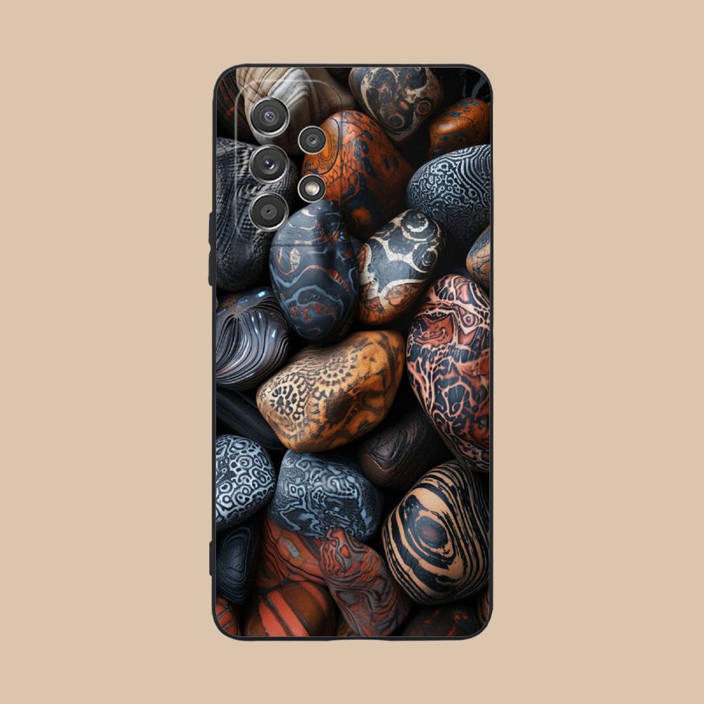 

Aesthetic Stones Mobile Phone Case for Samsung Galaxy M55 54 42 35 34 33 32 23 22 15 14 13 12 F55 5G Colorful Cover Pretty Cover Galaxy F04