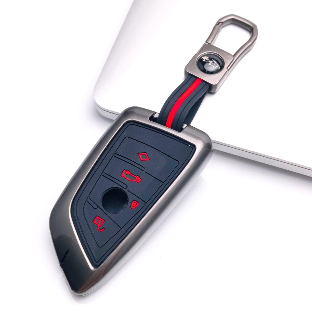 Zinc Alloy Silicone Car Key Case For BMW X1 X3 X5 X6 X7 1 3 5 6 7 Series G20 G30 G11 F15 F16 G01 G02 F48 M3 M4 M5 Accessories