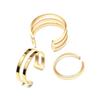 Elegant Multi-Layer European & American Titanium Steel 18K Gold Polished Index Finger Ring for Women