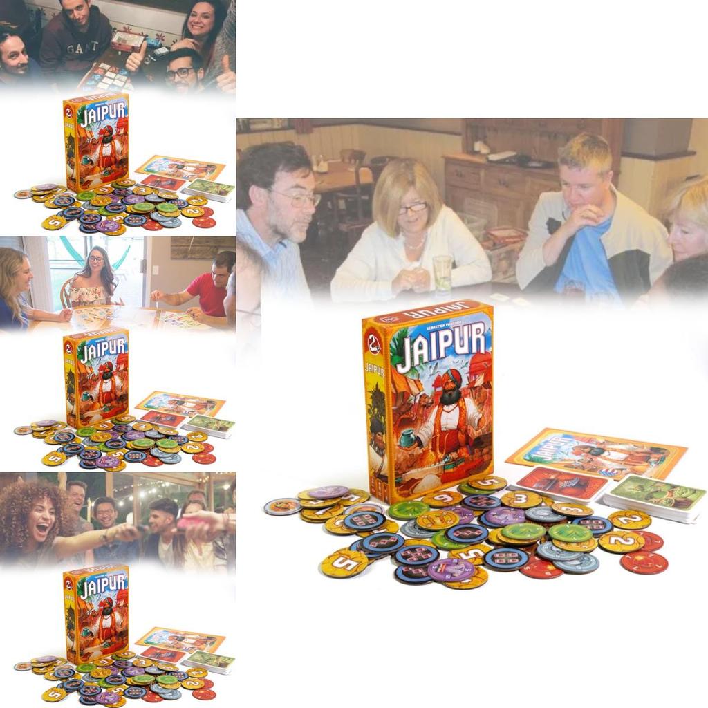 Dynamic Jaipur Indian Merchant Tabletop Game For Family Engagement And Cognitive Skills