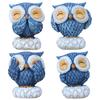 Owl Figurine Realistic Hand Painting Resin Stable Base Owl Ornament for Living Room