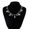 Unique Mask Necklace with Oil Drip Finish Delicate Charm Necklace Fashion Collarbone Chain Perfect for Fashion Lovers
