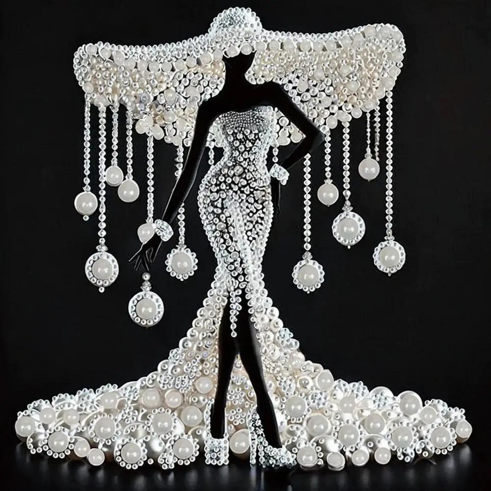 Elegante Dame Spezielle Form Diamantmalerei Set 5D DIY Kristall Strass Malerei Für Heimwanddekoration Kunstgeschenk X0D6