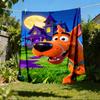 1pc Scooby Doo Outdoor Personalized Flannel Blanket, Soft, Lightweight Personalized Flannel Blanket, Digital Printing,