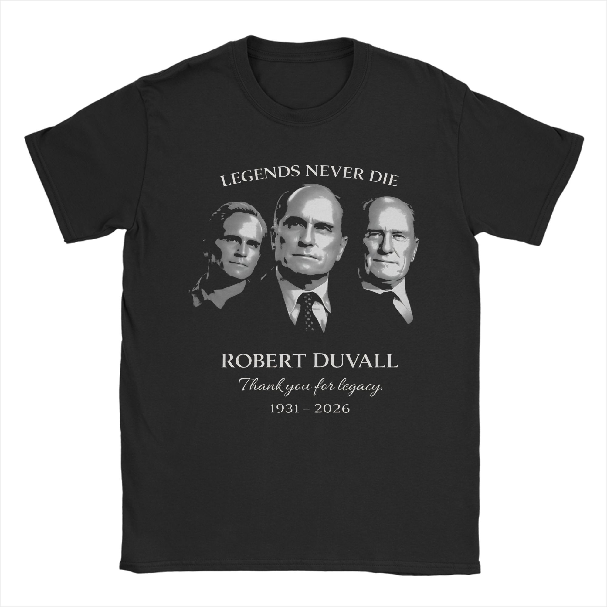 Robert Duval New Arrival T Shirts for Unisex Women Cotton Tee Shirt Clothing S