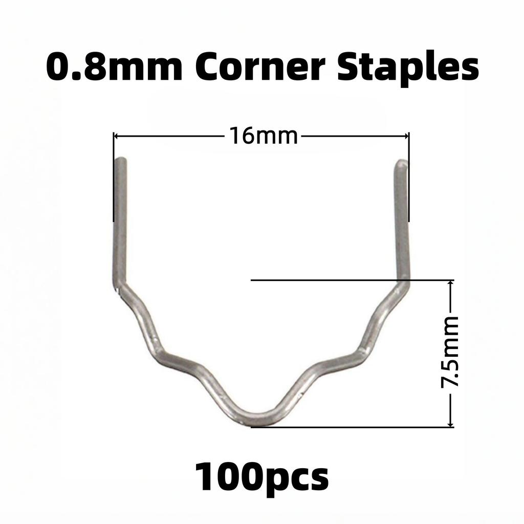 100 ks Sponky pro plastovou svářečku 4 typy Sponky pro svařování plastů pro opravu Všech nárazníků automobilů/Plastových prasklin