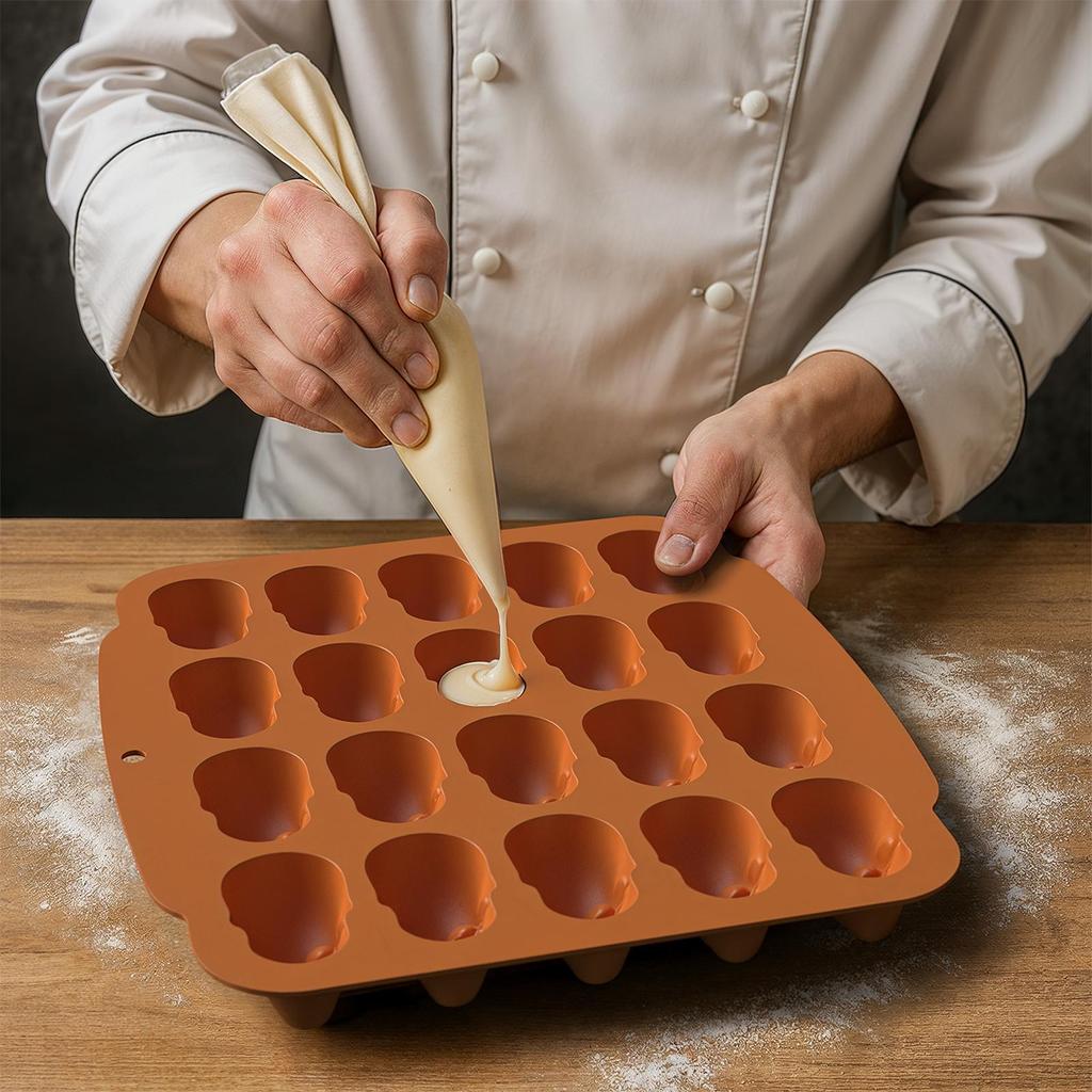 Skull Chocolate Mold Holiday Skull Mould 3D Easy Release Reusable Silicone Molds For Candy Chocolate Gummy Halloween Decoration