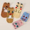 5 Pairs Four Seasons Women's Fashion Cartoon Anime Pok é mon Versatile Sweet and Cute Pikachu Casual Outdoor Socks