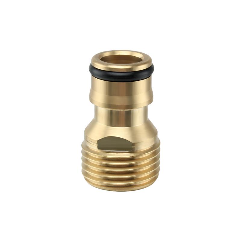 All-Copper 4-Point Male Thread Nipple Connector 1/2"