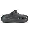 Crocs Classic clog Silver Butterfly EVA Comfortable and Versatile Trendy Hole Shoes Unisex Black