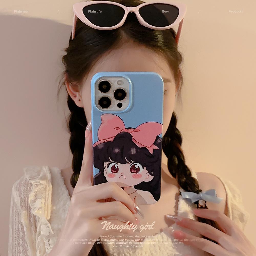Cute Duo Girl 14promax Apple 16 Suitable for IPhone 13 Mobile Phone Case 11 Cartoon 12 Film 15