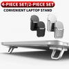 4-piece/2-piece Foldable Laptop Stand, Suitable for 12-16 Inch Laptops with Convenient Anti Slip Support