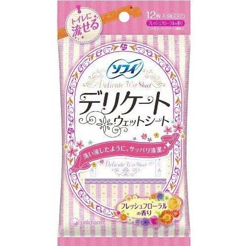 

Sofy Delicate Wet Floral Scent (6 sheets x 2 packs) x 5 bags