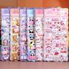 10pcs Cute Cartoon Anime Animals Series Butt Stickers Kawaii Rabbit Bear Cat Pinchable Decompression Toys Decals DIY Decoration
