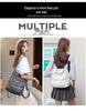 Damen Handtasche mit großer Kapazität aus gewaschenem weichem Leder, Umhängetasche, koreanischer Stil, vielseitiger Rucksack