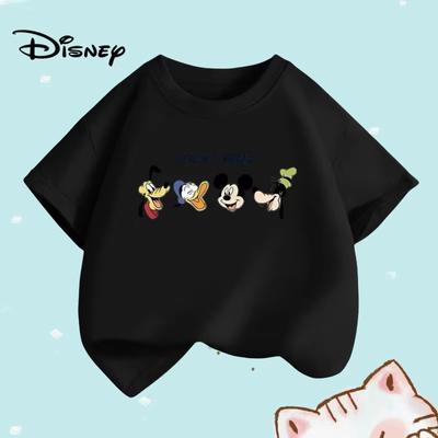 Vêtements d'été pour enfants, garçons, famille, T-shirts imprimés dessin animé, Haut tendance à manches courtes et col rond pour bébé fille