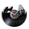 Wolf Howl Mural Decoration Watch Modern Wolf Howl Art Retro Vinyl Record Wall Clock Home Decoration Wolf Enthusiasts Gift Clock