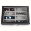 Multifunctional Sunglasses Storage Box Men's and Women's Glasses Display Box PU Leather Dustproof Jewelry Watch Storage Box