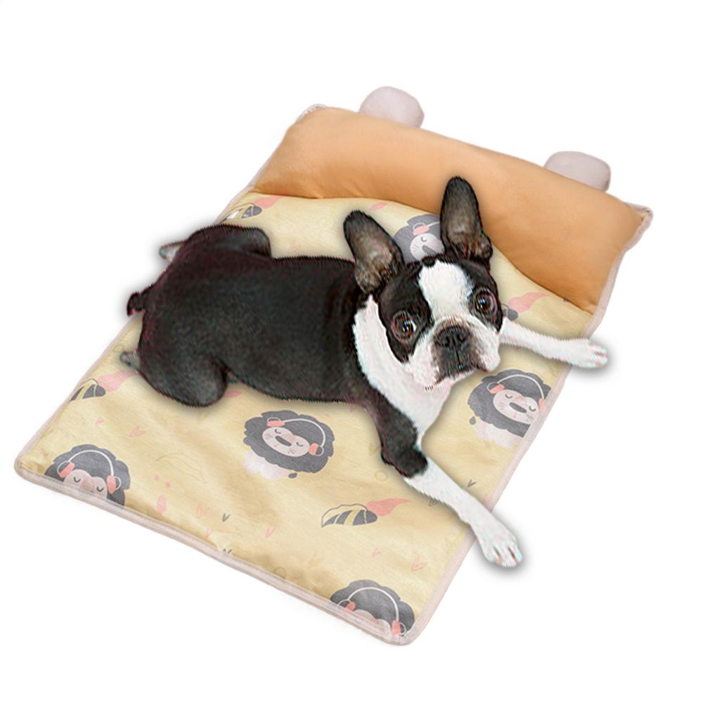 

Cooling Mat for Dogs Pet Ice Cool Pad Ice Sleeping Mat with Pillow for Indoor Outdoor Crate Cage Kennel Car Bedroom