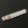 8 LED USB Powered Operated Mini Reading Lamp Book Light Portable White for Office Students Library