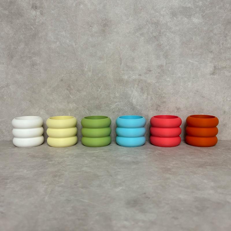 6 kusů/sada Barevné mini květináče Květináč na sukulenty Plastový květináč Stolní ozdoba Domácí dekorace