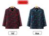 2026 Plus Size Printed Jacket for Middle-aged and Elderly Women, Spring/Autumn, Loose & Slimming, Lapel Top