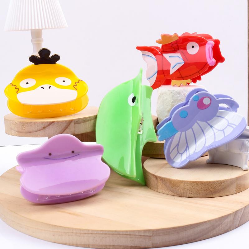 Pokemon Niedliche Cartoon Haarspange für Frauen Hai-Klammer Pikachu Haarspange Hinterkopf-Klammer Haar-Krabben-Klammer Kopf-Accessoires