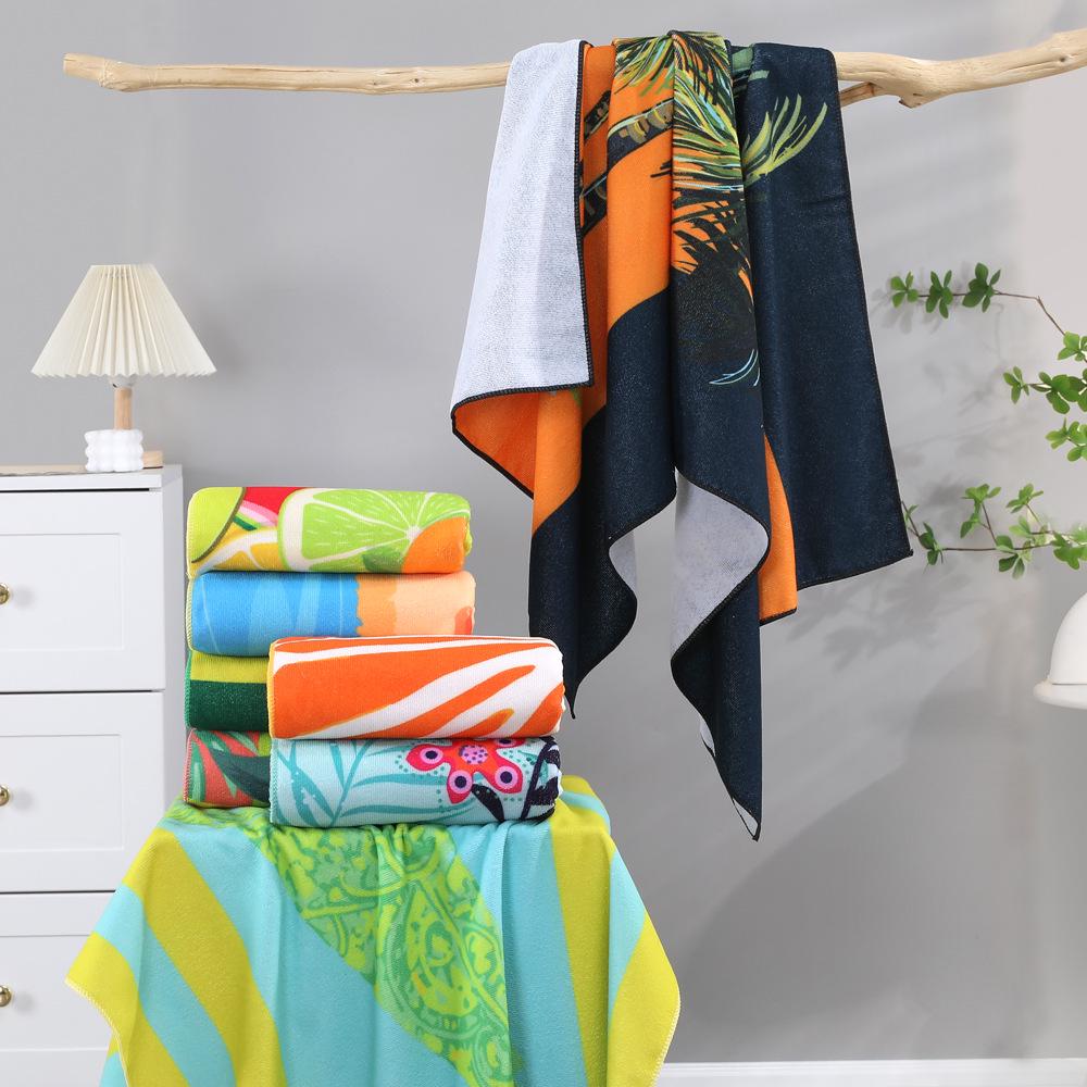Superfine Fiber Extra-Large Absorbent Beach Towel with Reactive Printing