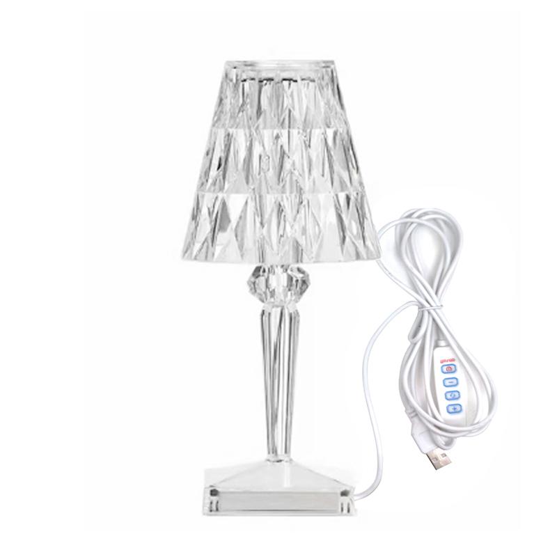Luminária de mesa com diamante rgb, usb, sensor de toque, decoração acrílica, para quarto, bar, iluminação de cristal, presente, luz noturna led