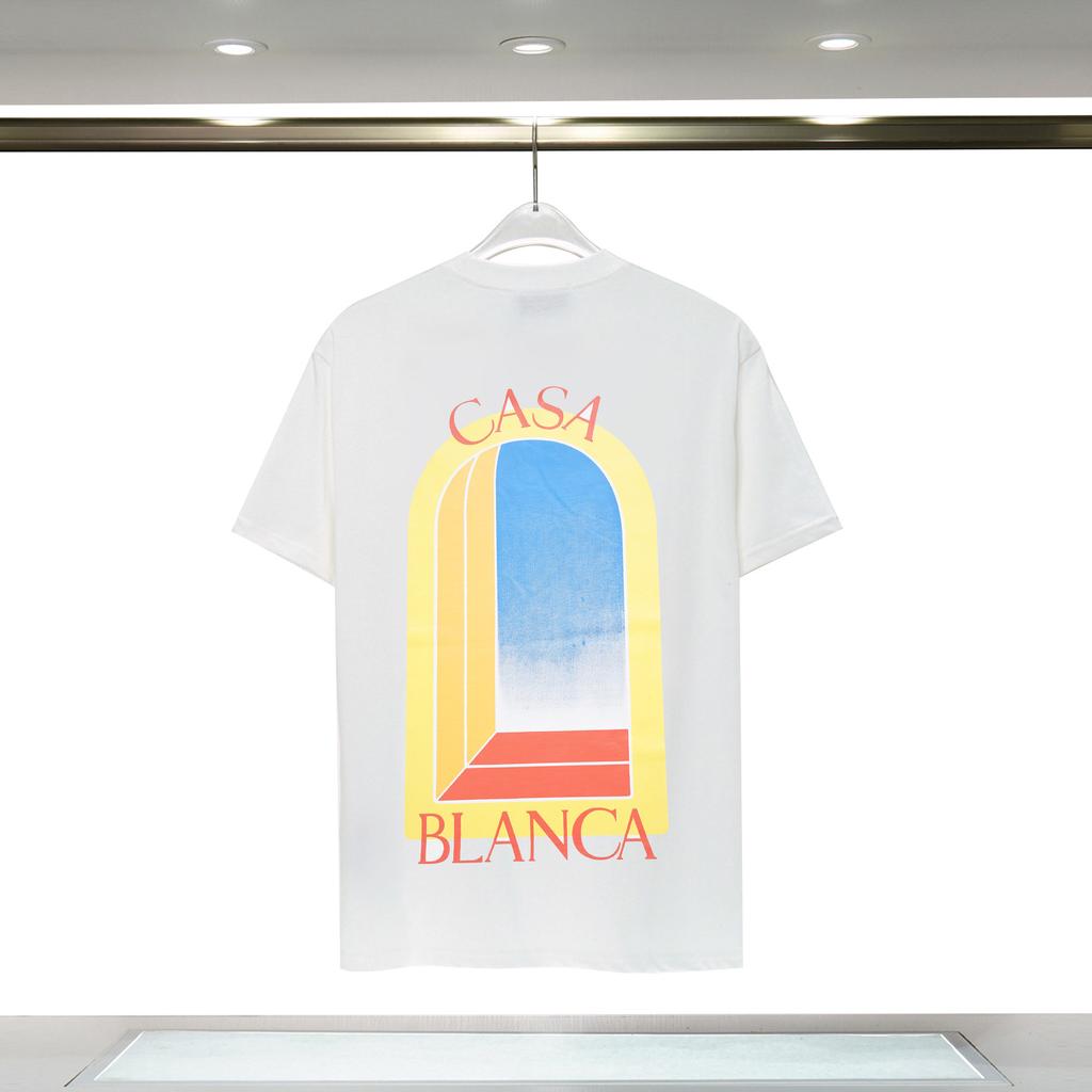 Casablanca 23 Frühling und Sommer Neuheit Fantasie Tor Sternenhimmel Schloss Casa Buchstaben Logo Kurzarm Partner T-Shirt