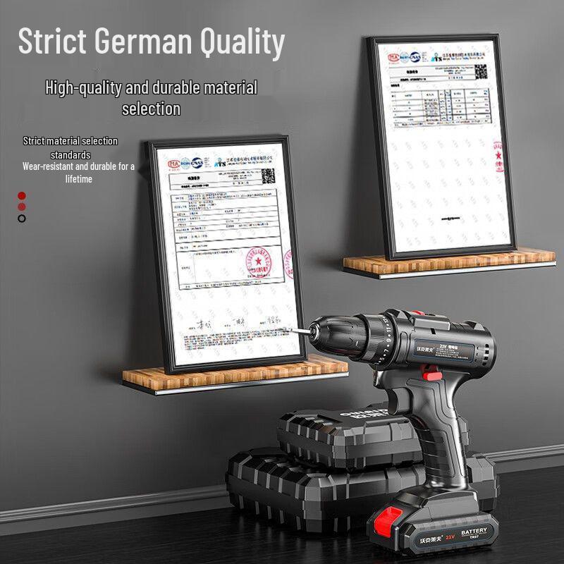 High-Power Cordless Electric Drill and Screwdriver Set with Lithium Battery for Home Use