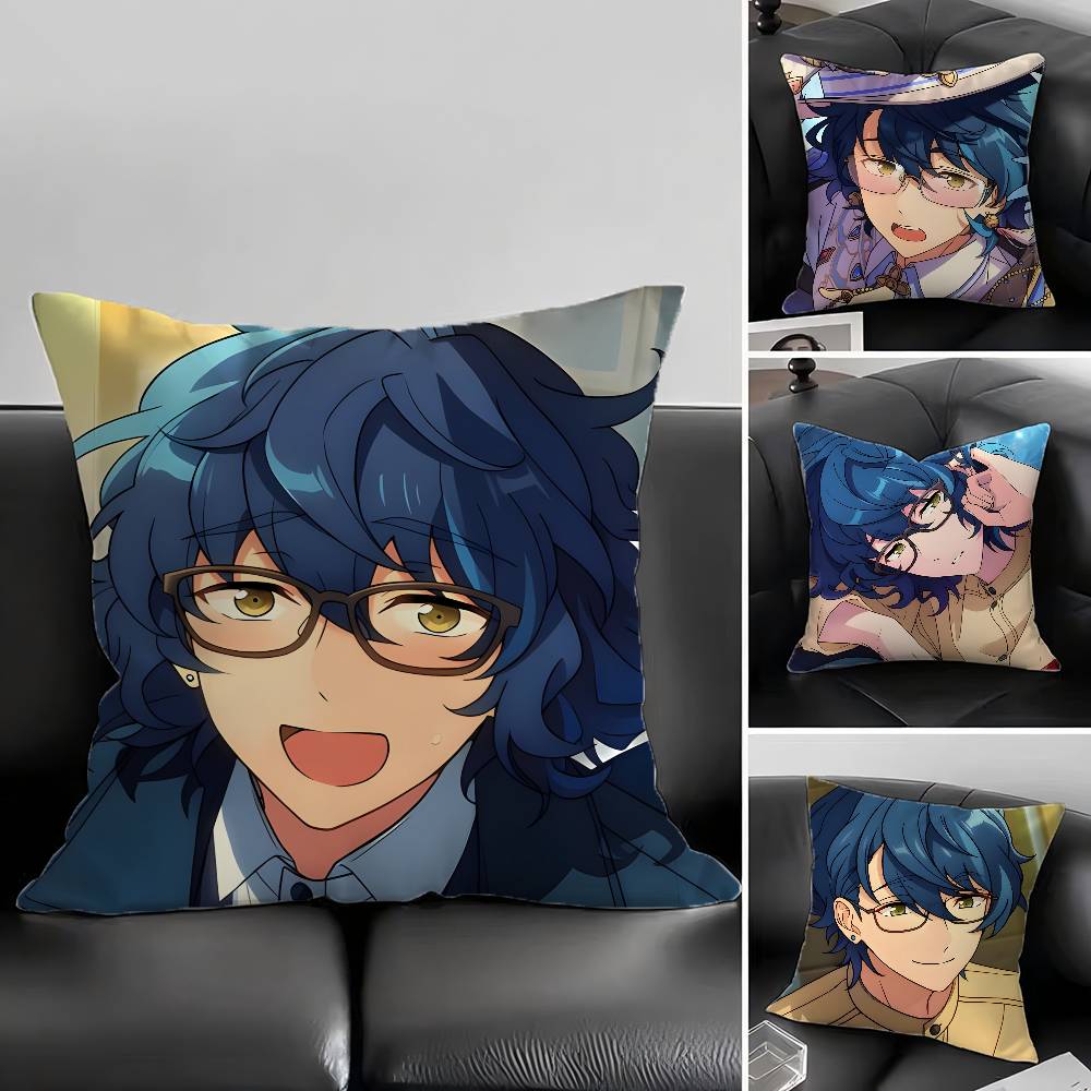 1pc Tsumugi Aoba Pillow Case Fashion Square Pillowcase Bedroom Sofa Room Ins Decoration Leisure