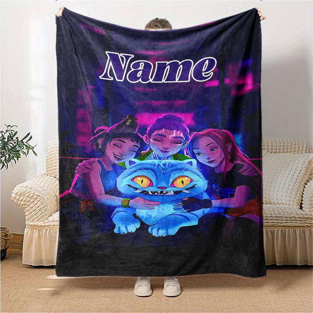 Custom Name Hunter'S Purple Dream Party Blanket For Couch Bed Plush Cozy Fuzzy Blanket Super Soft Warm Blankets For Fall And Winter 0916206
