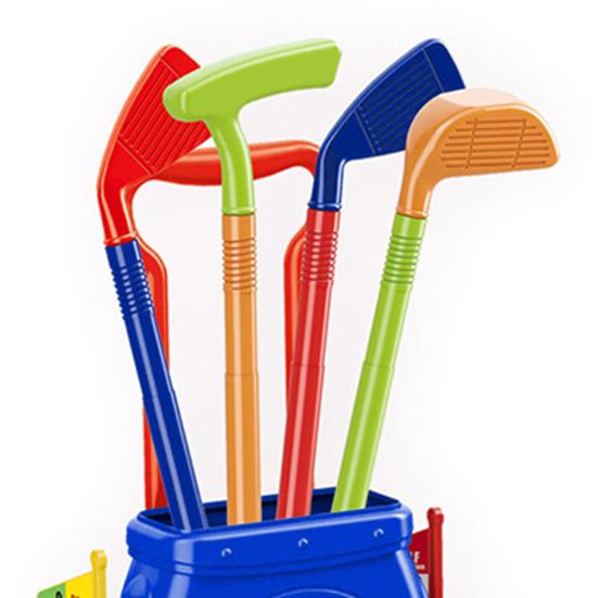 Kids Golf Club Set with Drawbar Cart Plastic Golf Set for Boys Girls