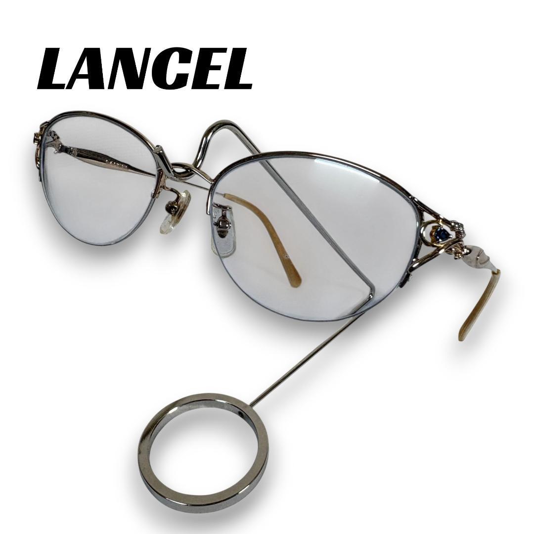 Used LANCEL Glasses Frame Titanium Oval Women s Glasses