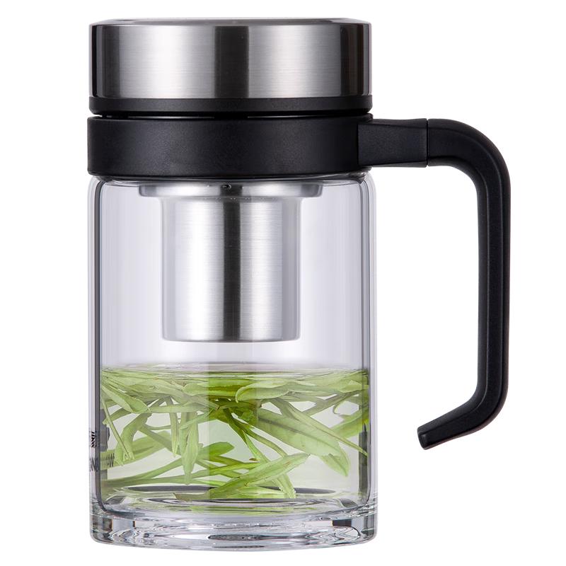 WANXIANG 500ML Single-Layer Glass Tea Infuser Mug