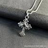 2025 Gothic Vintage Stainless Steel Crystal Cross Pendant Necklace Unisex