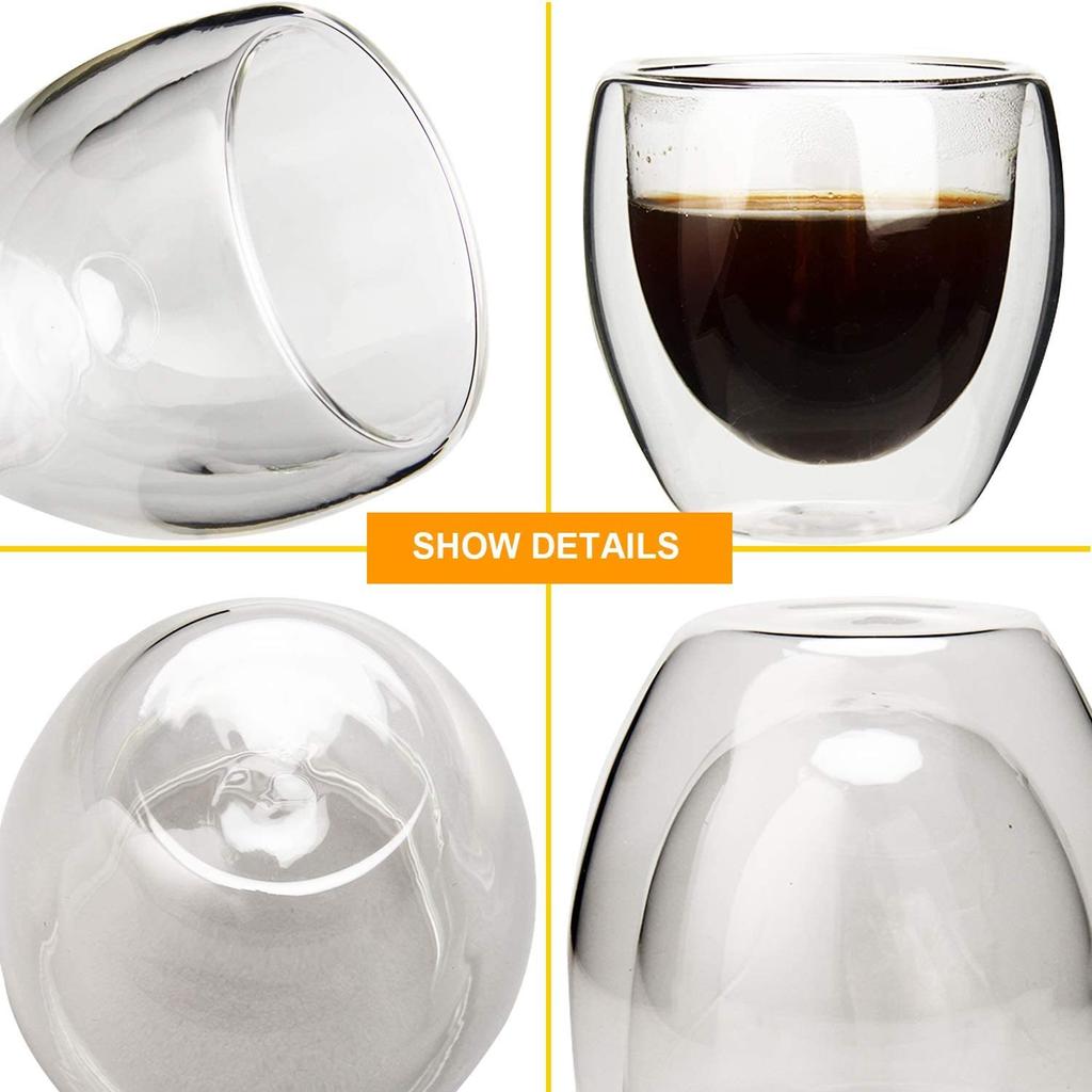 Heat Resistant Double Wall Glass Themal Cup Espresso Coffee Set Beer Mug Tea Keep Hot And Cold Drinkware Insulated Glasses