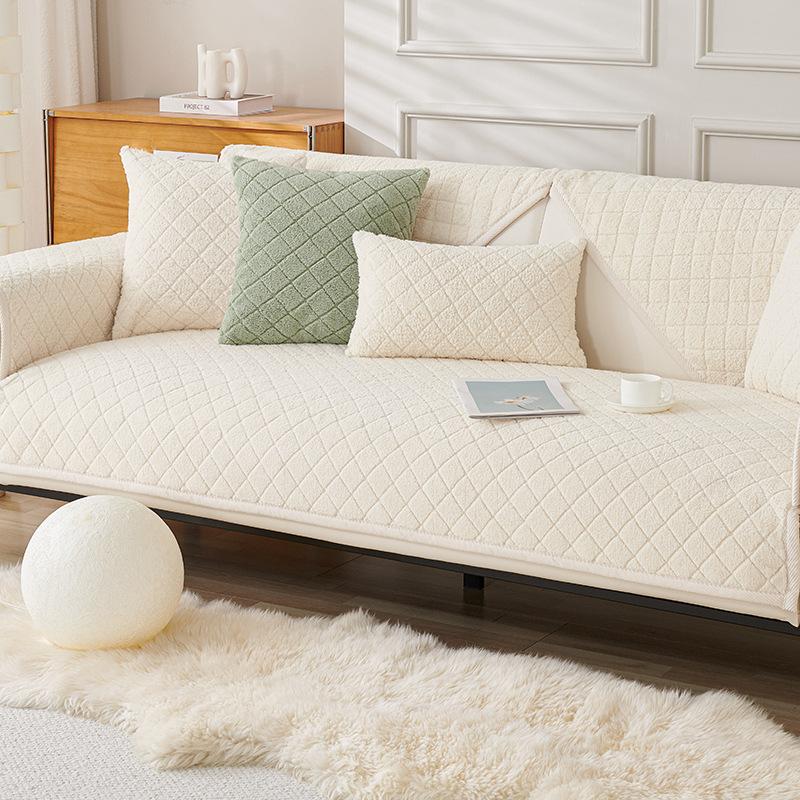 

Retro Plush Non-Slip Sofa Cover Autumn Winter Soft Cushion Towel Cloth Living Room Decor High Comfort 70*70