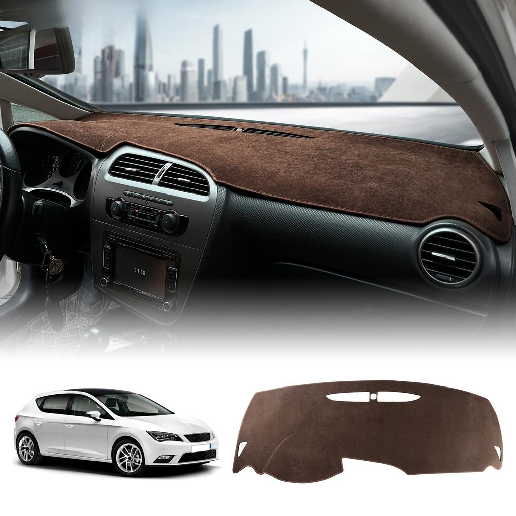 Für Seat Leon MK2 2005-2012 Auto Sonnenschutzmatte Samt Staubschutz Plüsch Sonnenschutz Armaturenbrett Abdeckung Matte Rutschfest Innenzubehör