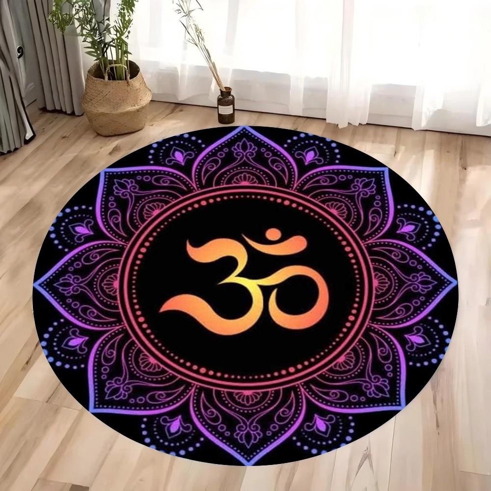 

Винтажный Богемный Этнический Стиль Круглый Ковер с Принтом Ковры для Гостиной Ванной Комнаты Напольный Коврик Маленькие Коврики для Спальни 80X80CM